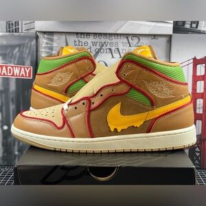 Nike Men's Air Jordan 1 Mid SE 'Cheeseburger' IB7403-224 NEW
